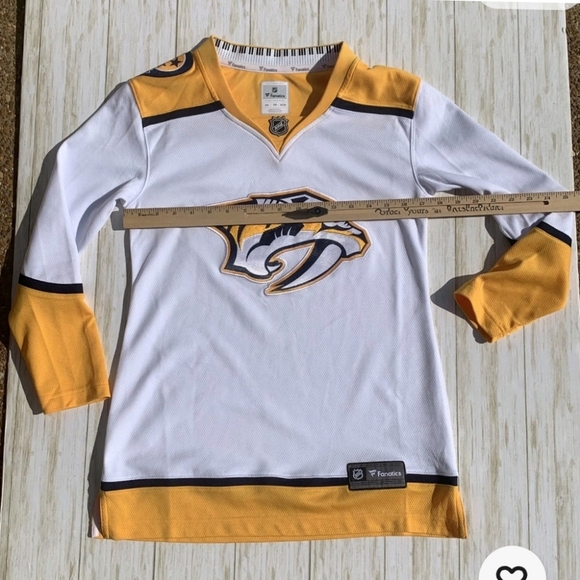 NHL Nashville Predators Authentic Licensed Jersey Fanatics White Gold Size XS - Picture 9 of 14